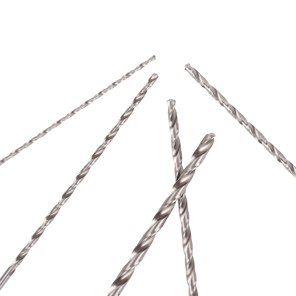 5PCS Twist Drill Bits Hole Saw Cutter Woodworking Tools Extra Long HSS Straight Shank Drill Bit Set Power Tool Drilling Bits