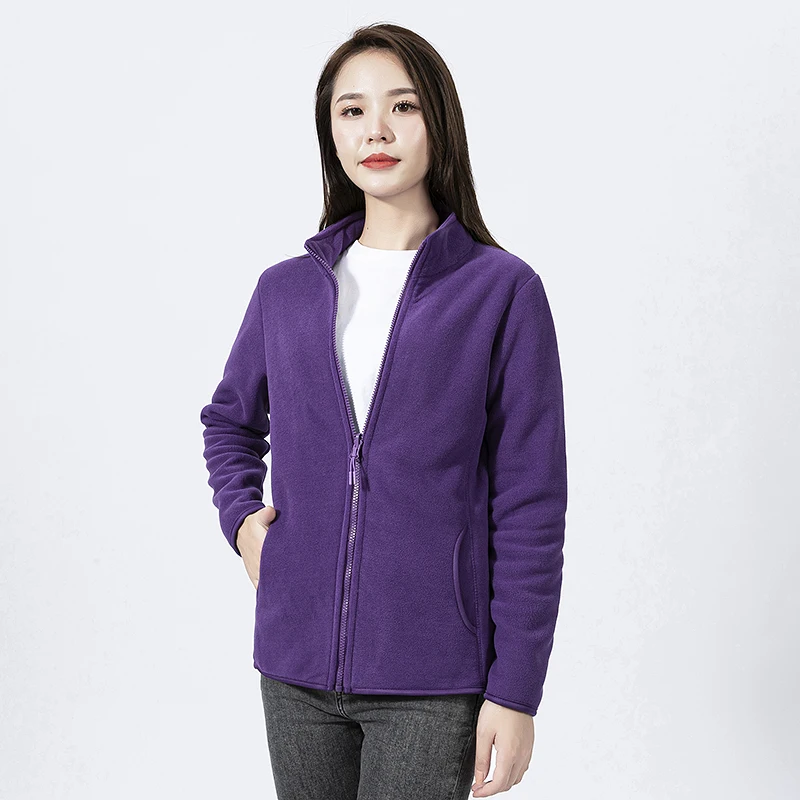 

New Women'S Casual Stand Up Collar Cardigan Polar Fleece Thickened Warm Coat Fashionable And Versatile Outdoor Jacket Female