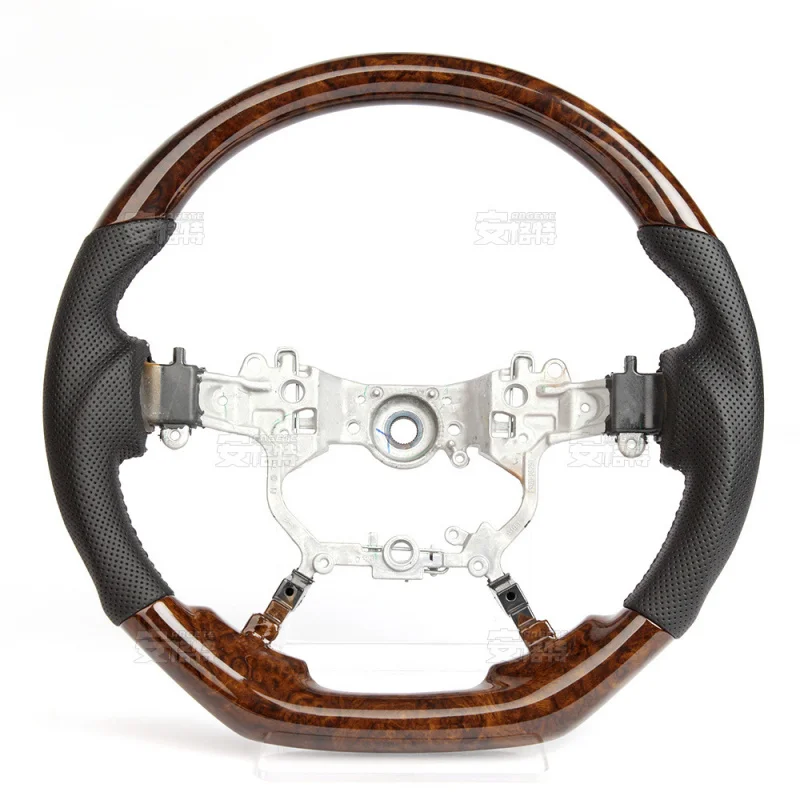 For Toyota Land Cruiser Retro Solid Wood Mahogany Steering Wheel (Custom Modified Part)