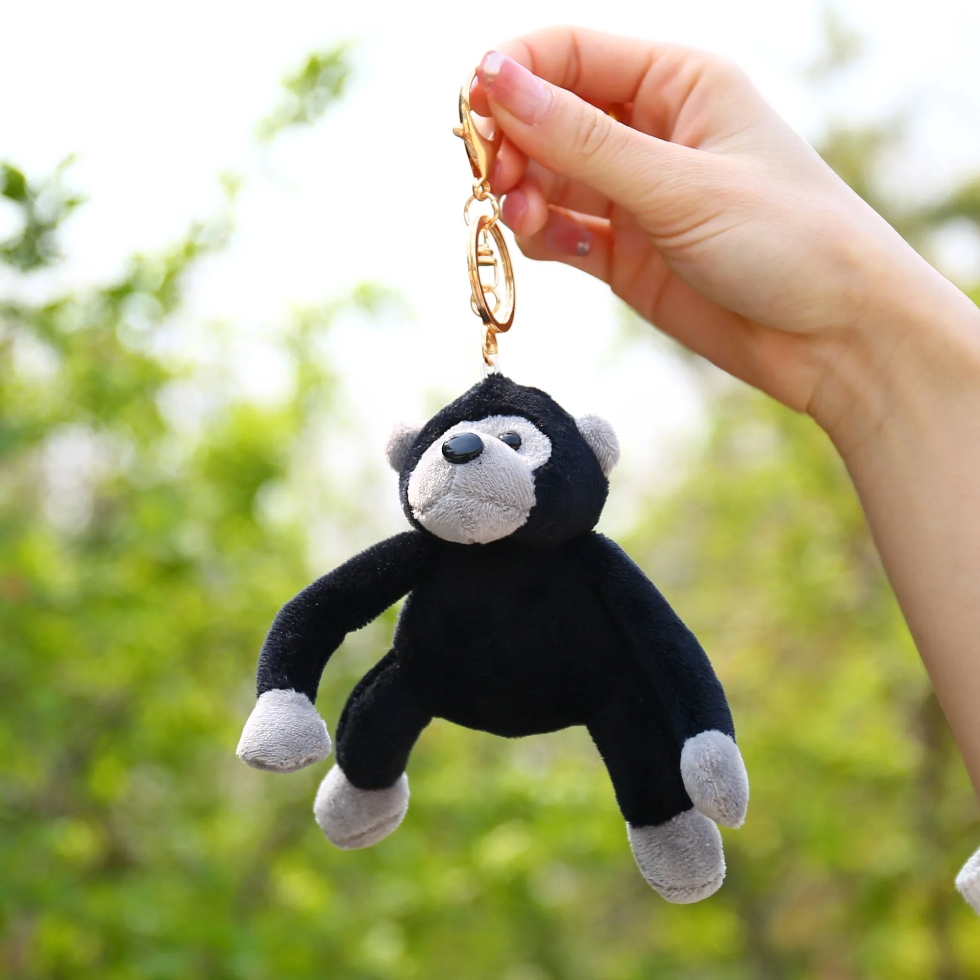 WANGAIYAO new long-arm chimpanzee doll pendant plush bag pendant cute monkey toy little doll keychain holiday gifts