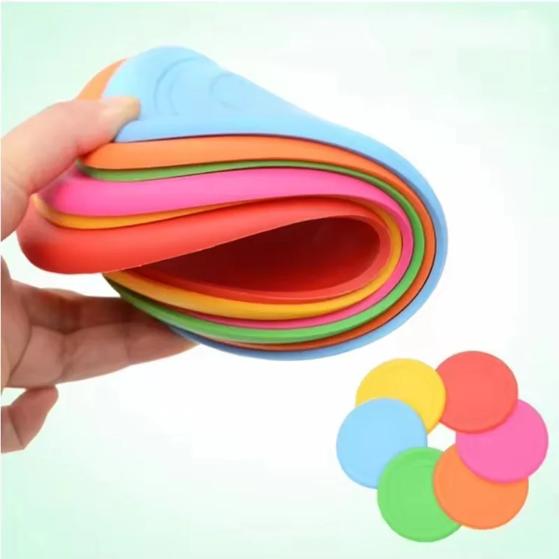 دائم مضغ الحيوانات الأليفة التدريب الفريسبي لعبة المسيل للدموع مقاومة لينة المطاط تحلق القرص للكلاب ممارسة اللعب جلب لوازم التدريب