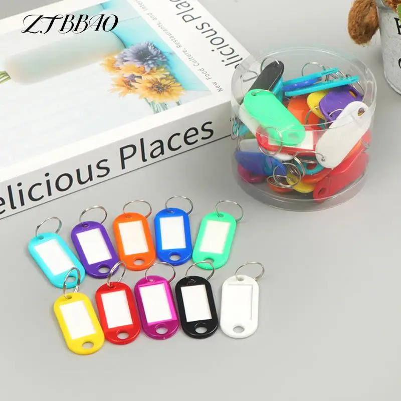 30 Stuks Key Id Label Tags Met Split Ring Multicolor Sleutelhanger Bagage Id Tags Hotel Nummer Classificatie Kaart Sleutelhangers Sleutelhanger