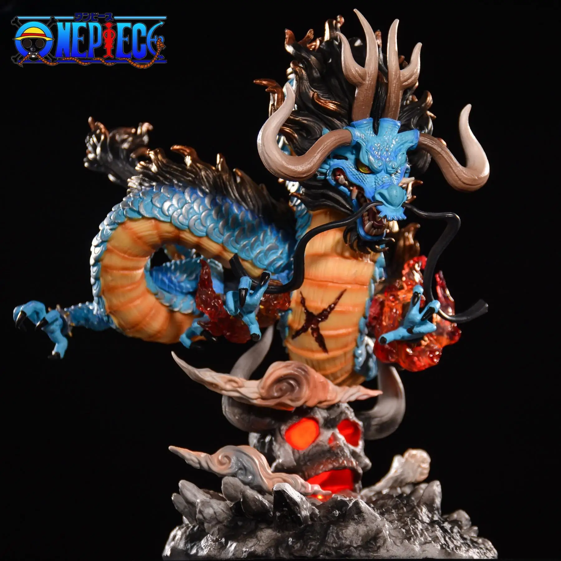 

Аниме-фигурка Gk Kaido Dragon, цельная аниме-фигурка с лампой, модель из ПВХ, антистресс, подарок для игрушек, 22 см