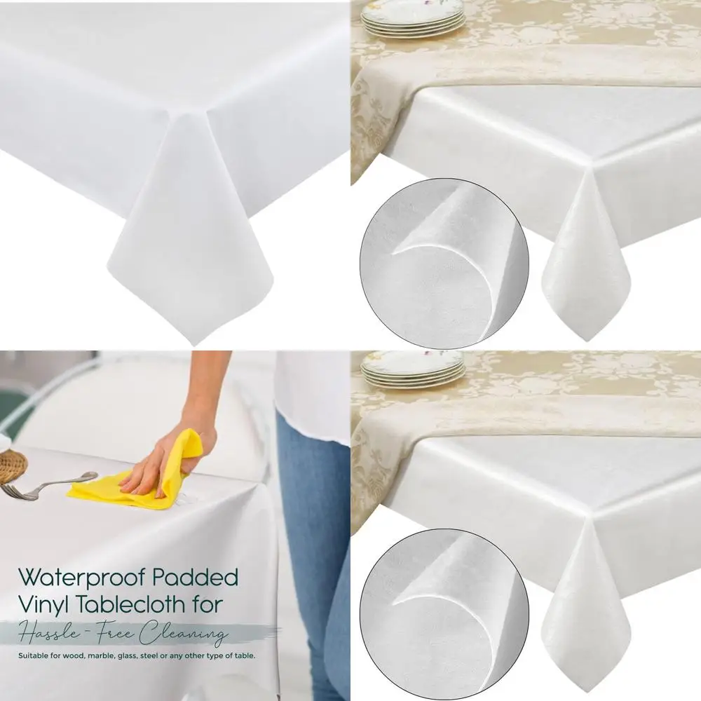 Resistente protezione per tavolo: tessuto riutilizzabile antispruzzo, antigraffio e resistente al calore con supporto in flanella (140 x 54)