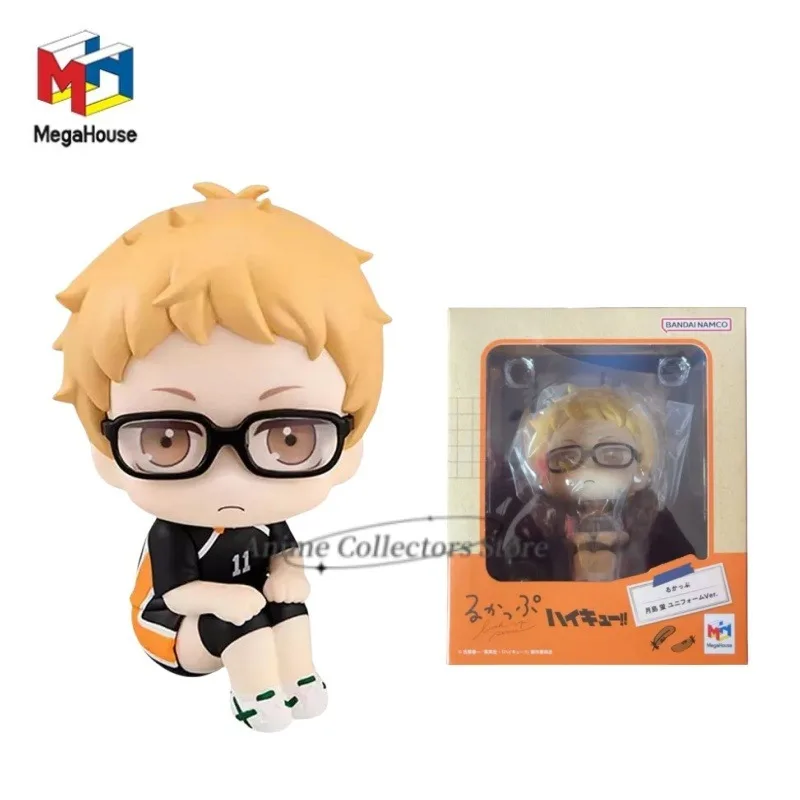 In Stock Original Anime Figure Megahouse Haikyuu!! Kei Tsukishima Look Up Toys PVC Action Figurine Collector Model with Bonus