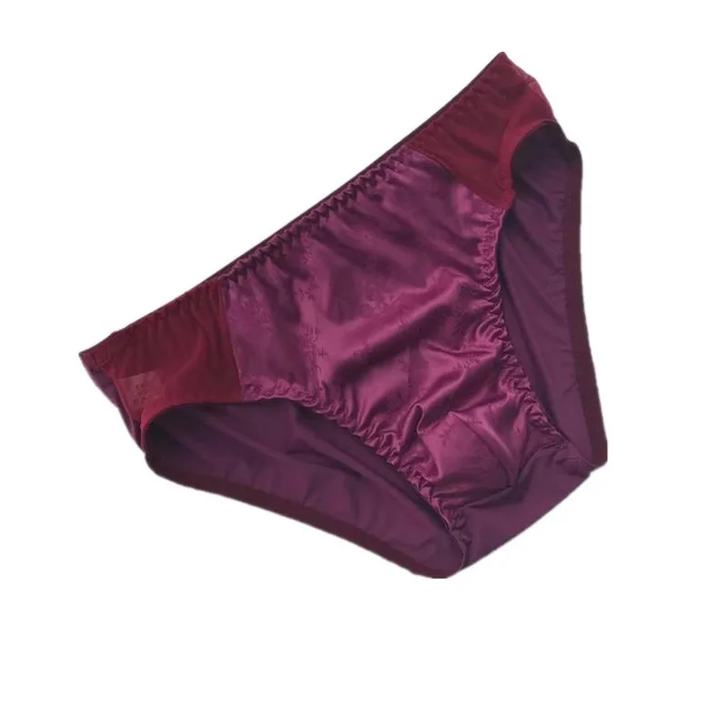 New Fashionable Men's Underwear Milk Silk Elastic Smooth Sexy Panties Comfortable Daily Wear Briefs Mens Underwear