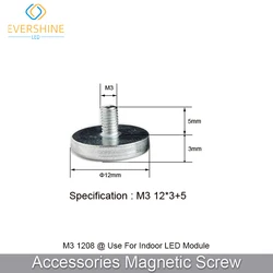 50Pcs/Lot M3 M4 1208 Super Slim Magnet Screws Magnetic Column For P2 P2.5 P3 P4 P5 P6 P10 Indoor Outdoor LED Panel Module