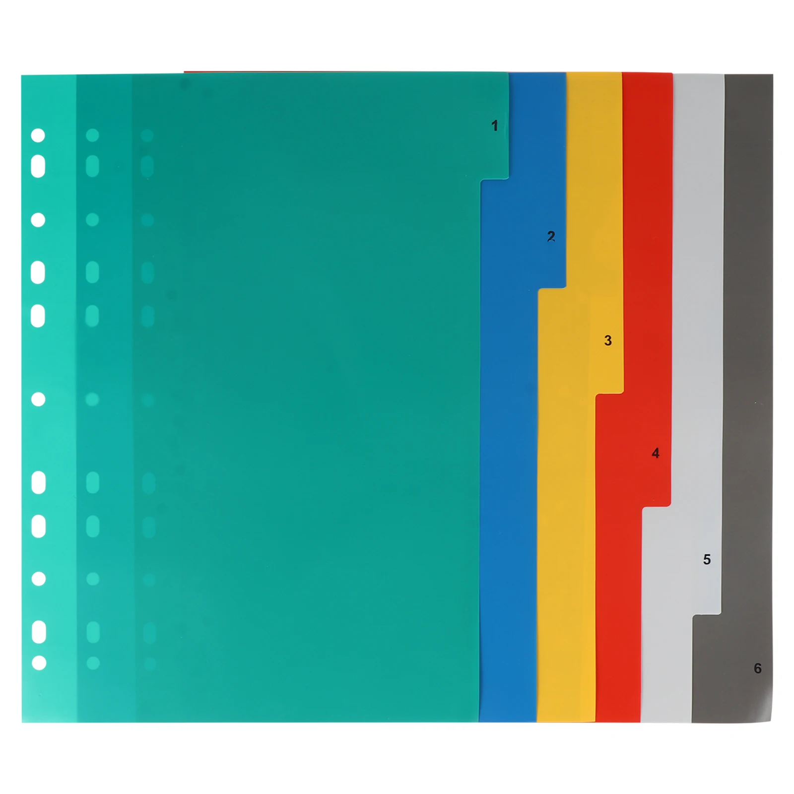 

24 Pcs Index Paper Binder Dividers Classification Page Tab PP Material Environmental Separate Documents Clearly Find