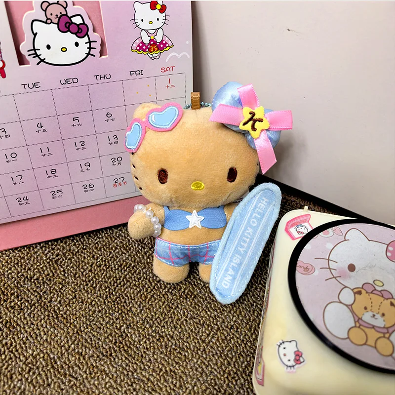 novo-chaveiro-de-pelucia-hello-kitty-surfista-fofa-para-mochila-escolar