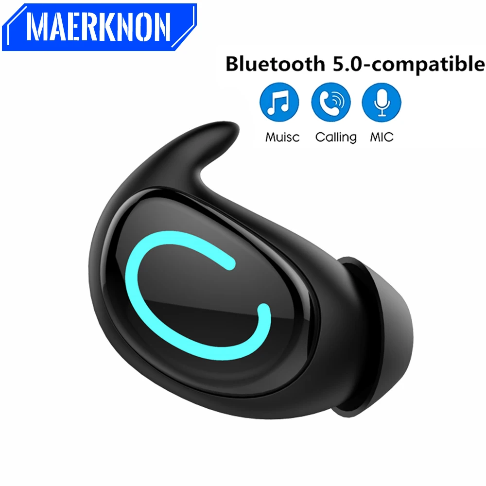 Bluetooth 5.0 Earphone Wireless In Ear Headset With Mic Stereo Ultra Long Standby Running Bass Sport Earbuds For All Smartphones