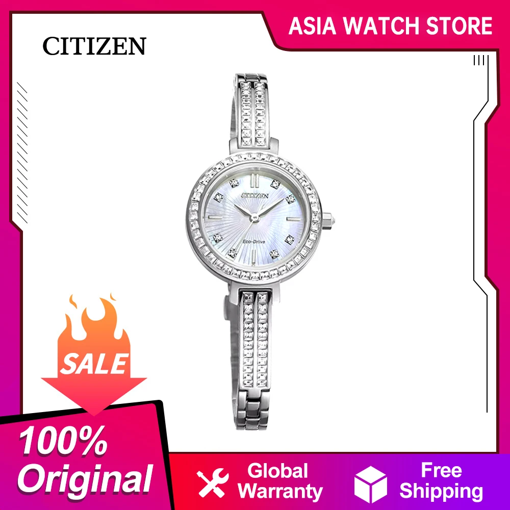 CITIZEN Japanese original women\'s watch  Fashion Casual Simple quartz watches Steel Leisure Watches EM0860-51D