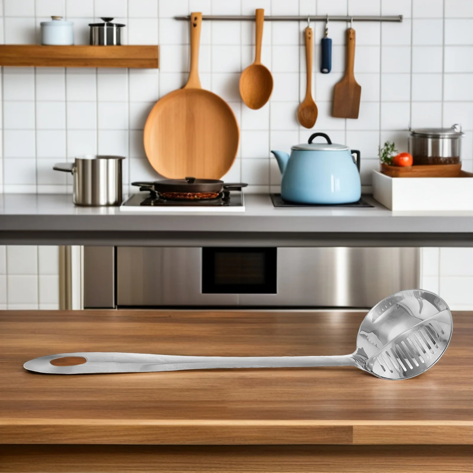 

Extra Large Stainless Steel Hot Pot Spoon Dual Use Oil Separator Soup Ladle Strainer Filter Cooking Skimmer Spoon