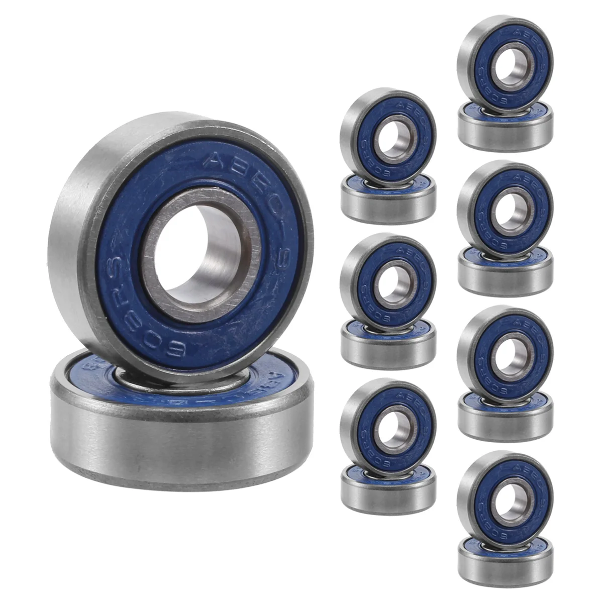 16Pcs Professional Frictionless ABEC 9 Skateboard Roller Wheels High Precision Shafts Bearing Steel Spare Bearings