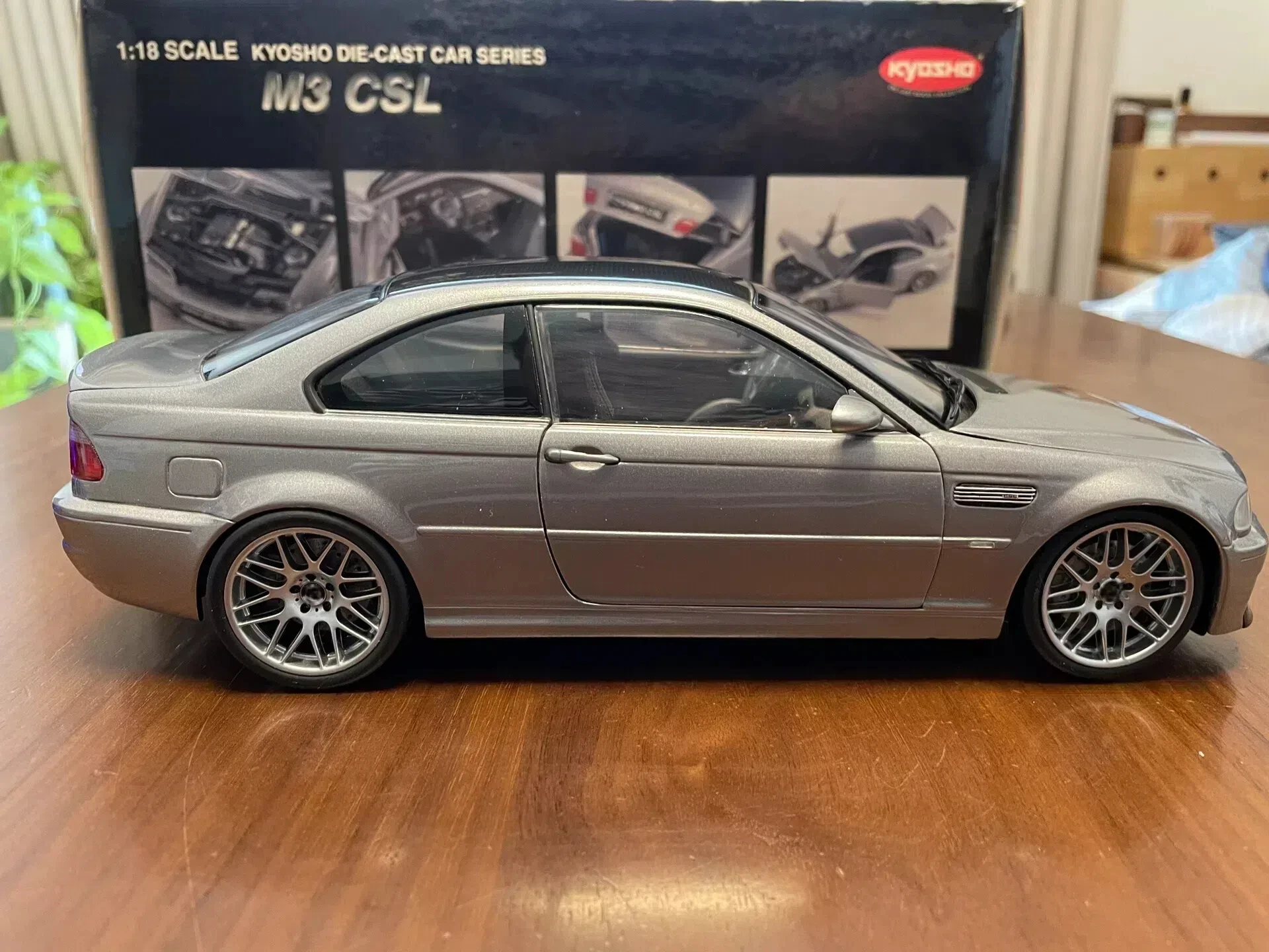 Kyosho 1:18 M3 E46 Csl Simulation Limited Edition All Open Alloy Metal Static Car Model Toy Gift