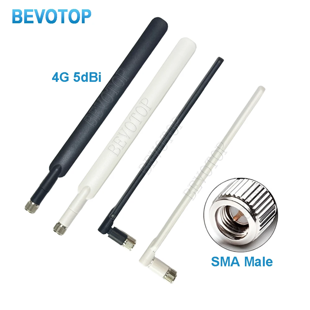 2pcs/lot 4G Antenna 5dBi SMA Male 698-2700MHz for 4G LTE Router External Antenna for B593 E5186 For B315 B310 Blcak and White