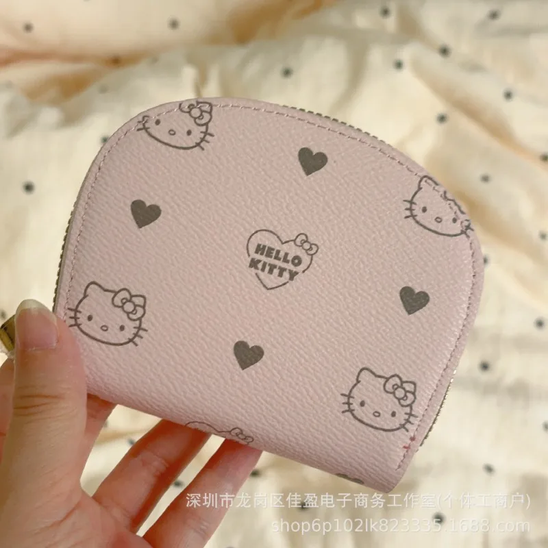 

Cute Hello Kitty Printed Card Bag High Beauty Organ Zipper ID Bag Lightweight Portable Mini Wallet Women Accessories Wholesale