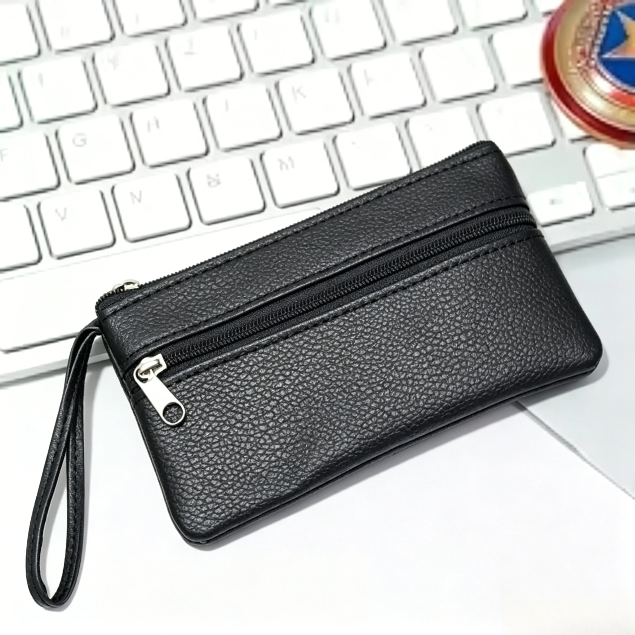Women Men Coin Purse Men Small Bag Wallet Change Purses Zipper Money Bags Children Mini Wallets Leather Key Holder Carteira image 2