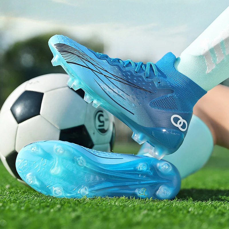 

Пара детских четырехсезонных кожаных футбольных бутсов с длинными заклепками и крепким захватом, размеры 35-46, HXH-X805.