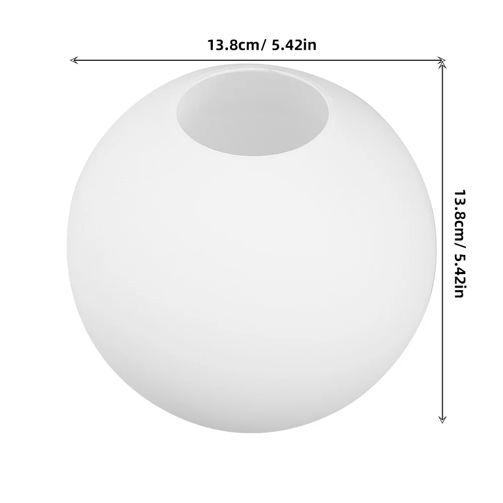 HOLIDYOYO متجمد زجاج غلوب غطاء مصباح 13.8 سنتيمتر الأبيض جولة أوبال فقاعة غطاء لاستبدال تركيب المصابيح #6