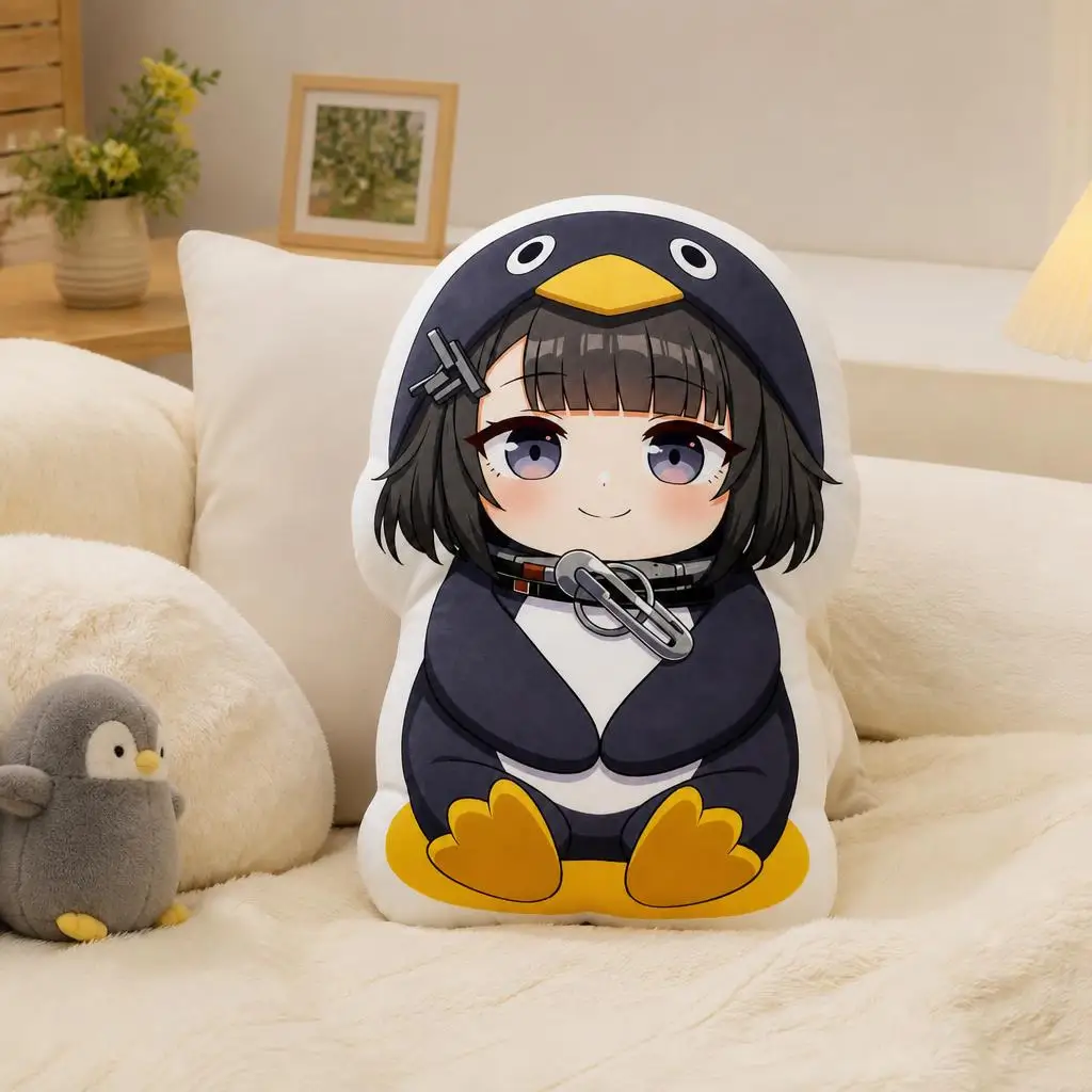 GuguGaga Penguin Cute Arknights Endfield Plush Pillow Cushion Irregular Stuffed Throw Pillow Home Decor Gift Sofa Bed Couch