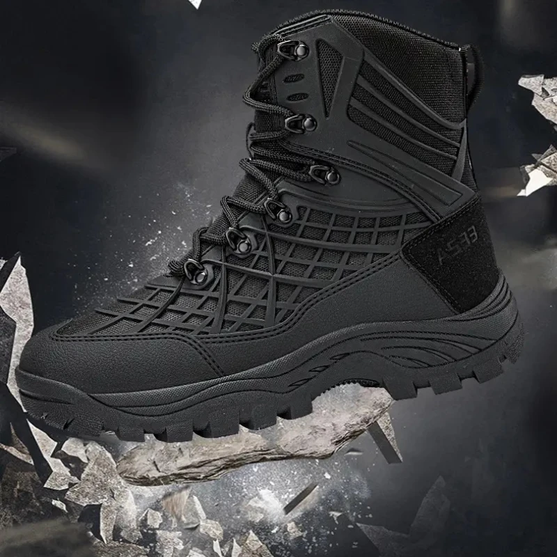 

Men's High-top Boots Are Versatile in Street Style Shock Absorption Wear-resistant and Non-slip Trend Breathable Upper