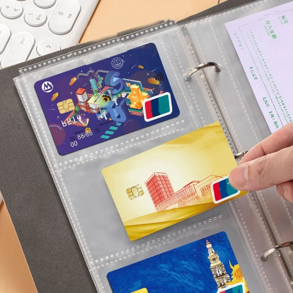 PU Leather Bill Planner Binder Reusable Transparent Money Budget Binder Loose-leaf Cash Envelopes Savings Challenges Notbook