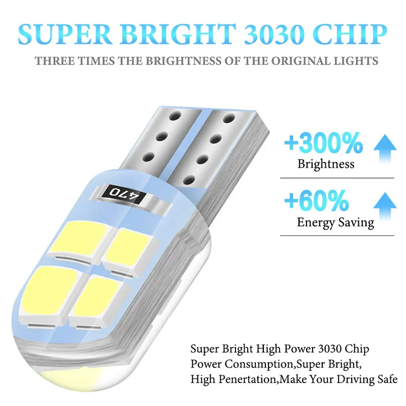 1PCS T10 W5W Led Cob Car Light Led Auto Automobiles Reading Dome Wedge License Plate Bulb Lamp DRL Car Styling Dome Read Light