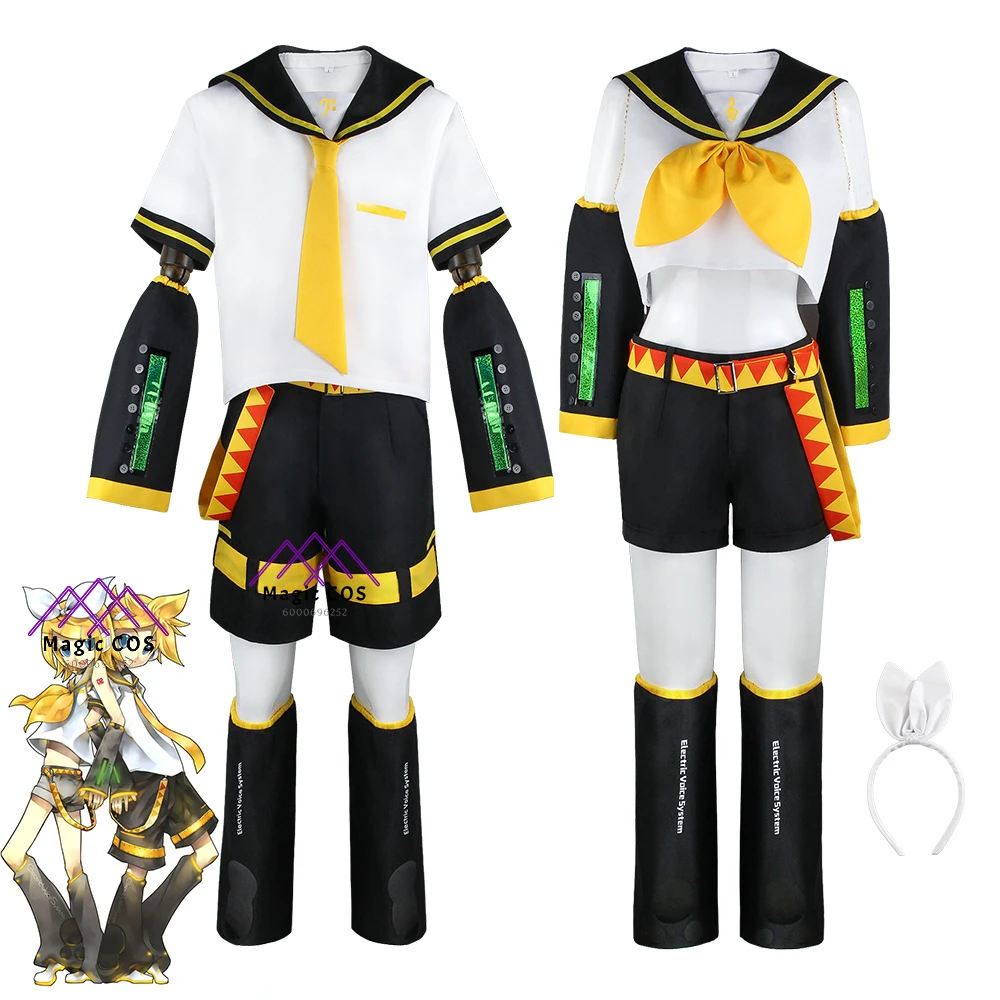 Anime New Arrival Rin Len Cosplay Costume From Kagamine Len JK Uniform for Halloween Comic Con Cosplay Outfits Photo-Ready