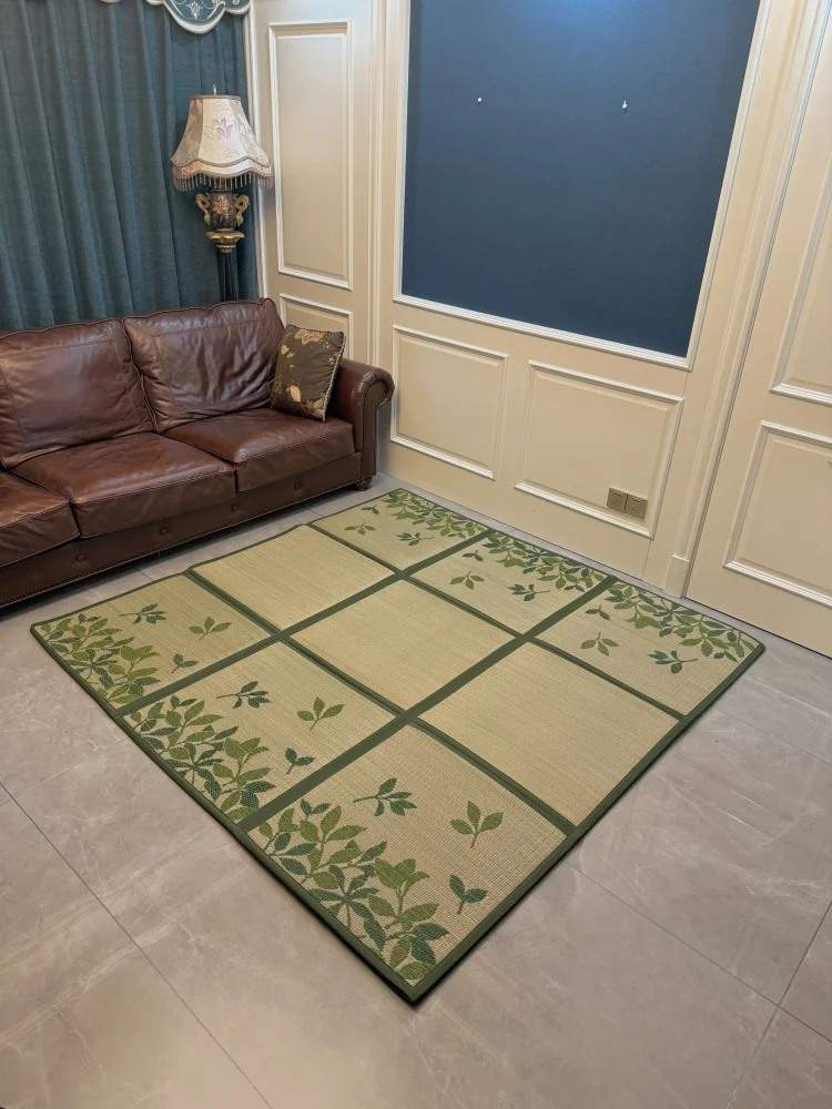 Japanese Traditional Igusa Tatami Carpet Floor Mat Rush Tatami Mat Unit Floor Sheet Lightweight For Living Room Bedroom Mattress