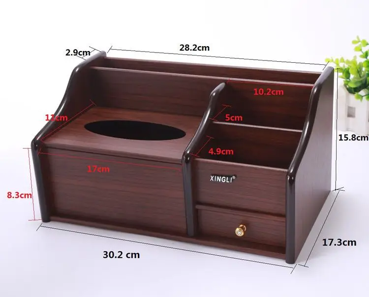 Desktop Afstandsbediening Board Opbergdoos Kantoor Woonkamer Koffie Tafelblad Tissue Opbergdoos Schommelende Afstandsbediening Doos ZG689