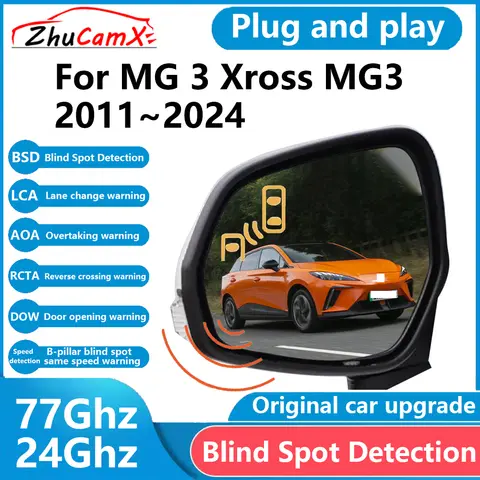 MG 3 Xross MG3 2011~2024용 ZhuCamX BSD 사각지대 감지 센서 레이더 운전 경고 보조 시스템 플러그 앤 플레이