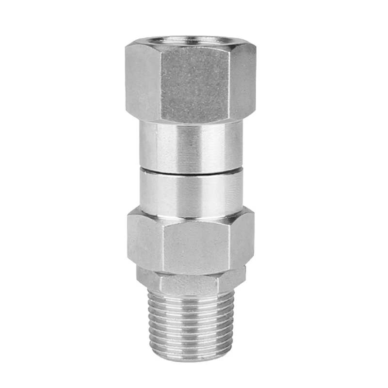 1 Piece High Pressure Washer Swivel Joint 3/8 Inch Pressure Washer Hose Fittings 360 Degree Rotation Connector Car Washing