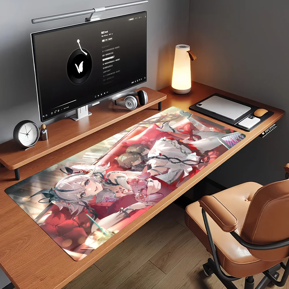 Camellya Wuthering Waves Game Mouse Pad Non-slip Rubber Gamer Balance Computer Mat Decoracion Deskmat Laptop Office Large