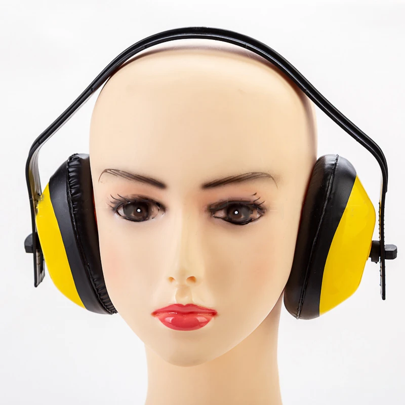 Ear Protector Plastic Anti-shock Headphones Noise Reduction Soundproof Earmuffs Hunting Yellow Hearing Protection