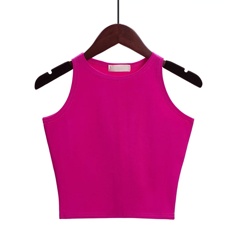 Women Summer Sleeveless Halter Basic Blouse Tops Sports Yoga Tank Casual Crew Neck Tank Tops Comfortable Soft Slim Clothing