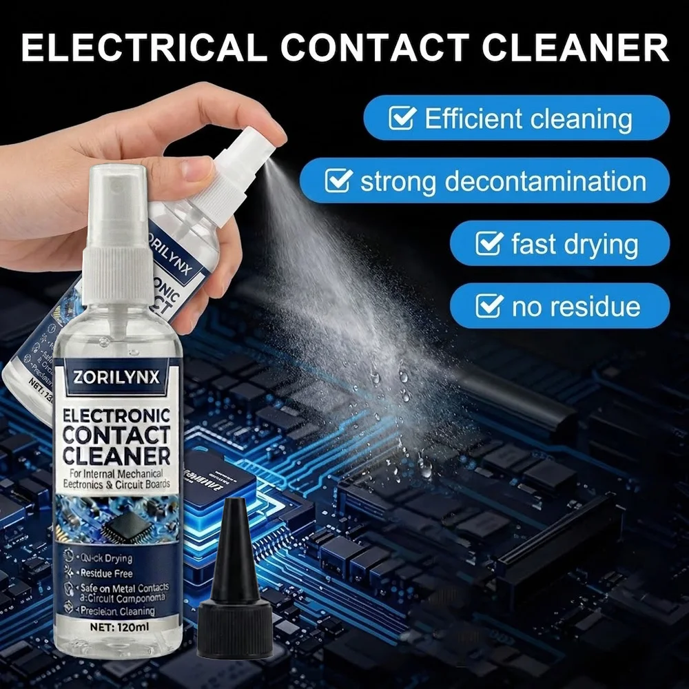 120ml Electronic Cleaner Spray Quick Drying for PCB Circuit Board Precision Instrument Electrical Contact Solvent Flux Remover