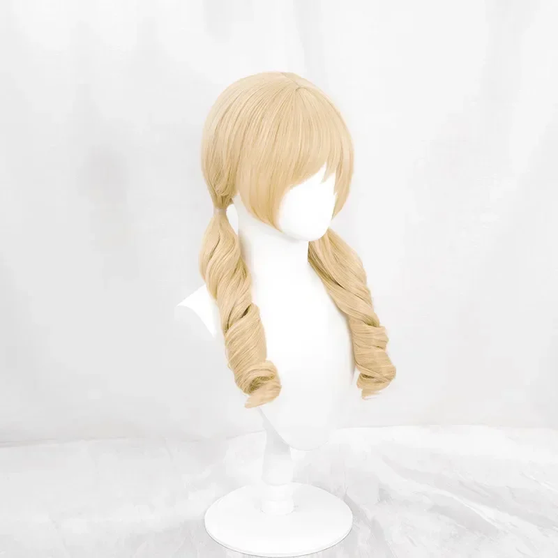 Anime Puella Magi Madoka Magica Tomoe Mami Cosplay Wig Adult Women Girls Blond Long Curly Hair Halloween Party Accessories Props