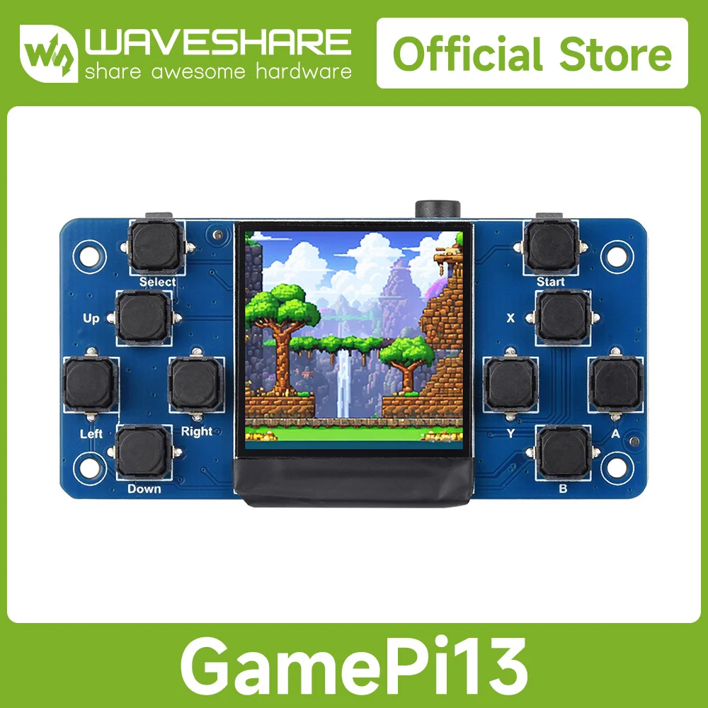 GamePi13 Waveshare 1.3inch LCD Game Console For Raspberry Pi 240x240 Resolution Integrated ST7789 Driver Chip SPI