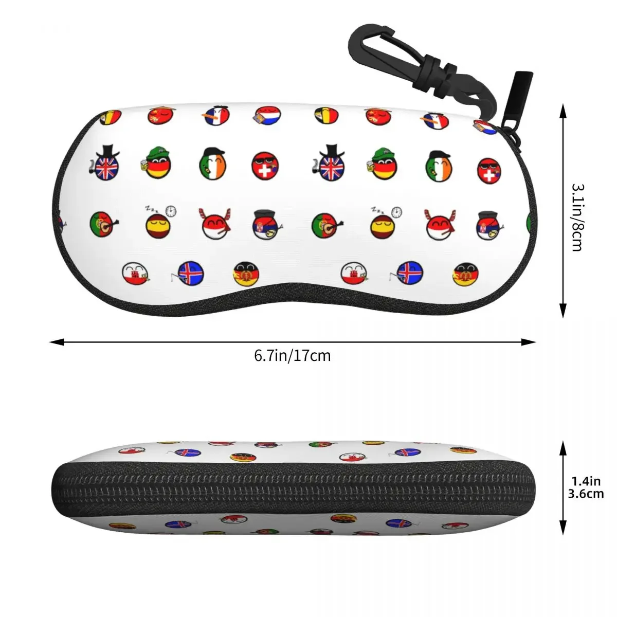 Countryballs Pack Shell Glasses Case Protective Sunglasses Box Women Men Soft Eyeglass Bag Pouch