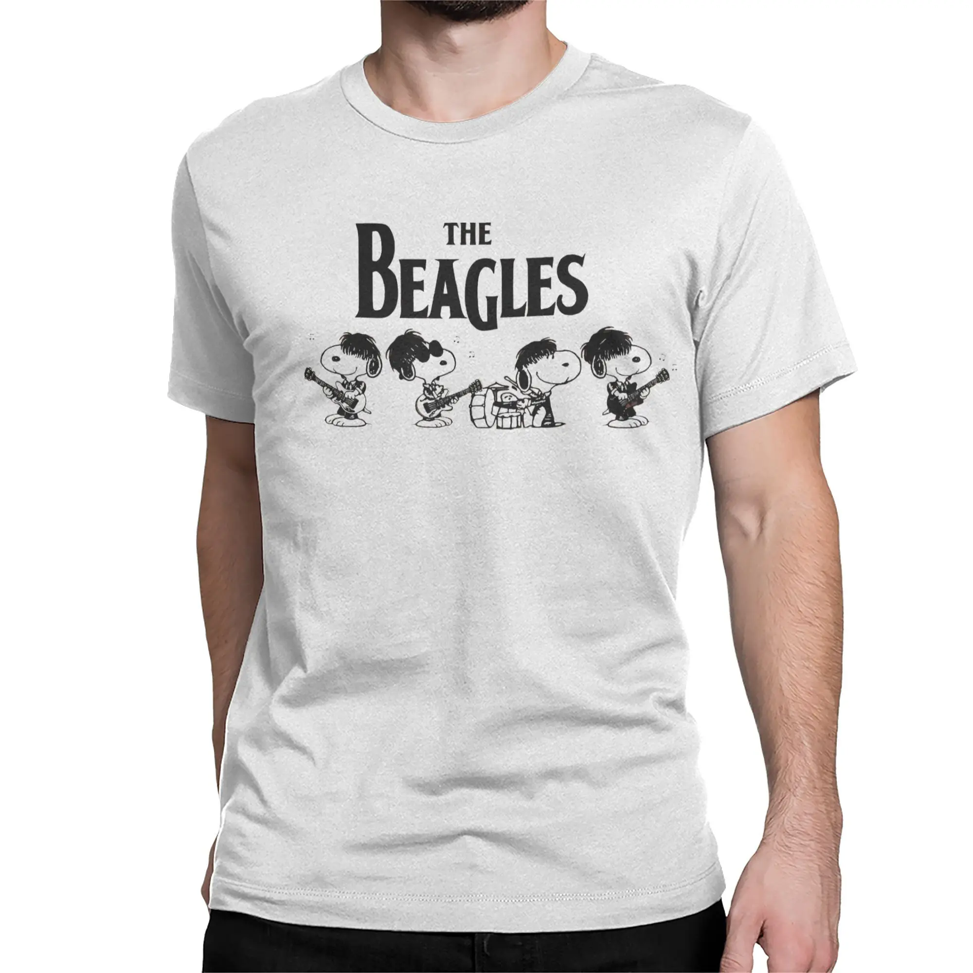 Camiseta de Snoopy Peanuts the beagles para Unisex, camisetas de algodón puro, ropa de manga corta