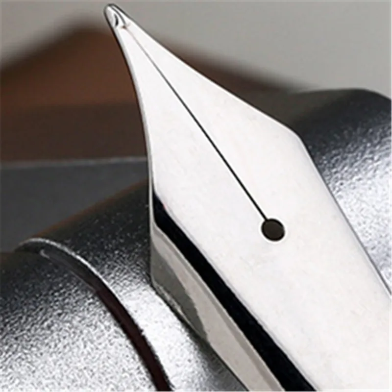 

Elegant F/M No.8 BOCK Fountain Pen Nib in Silver Glossy Finish, P139 P140 Appropriate.