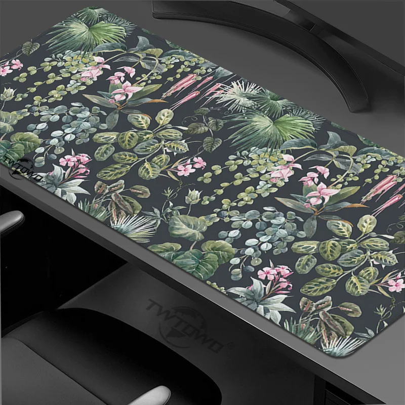 Mouse Pad Beautiful Tropical Flowers Gamer XL HD Computer Home Mousepad XXL Playmat Soft Non-Slip Carpet PC Mouse Mats Table Mat