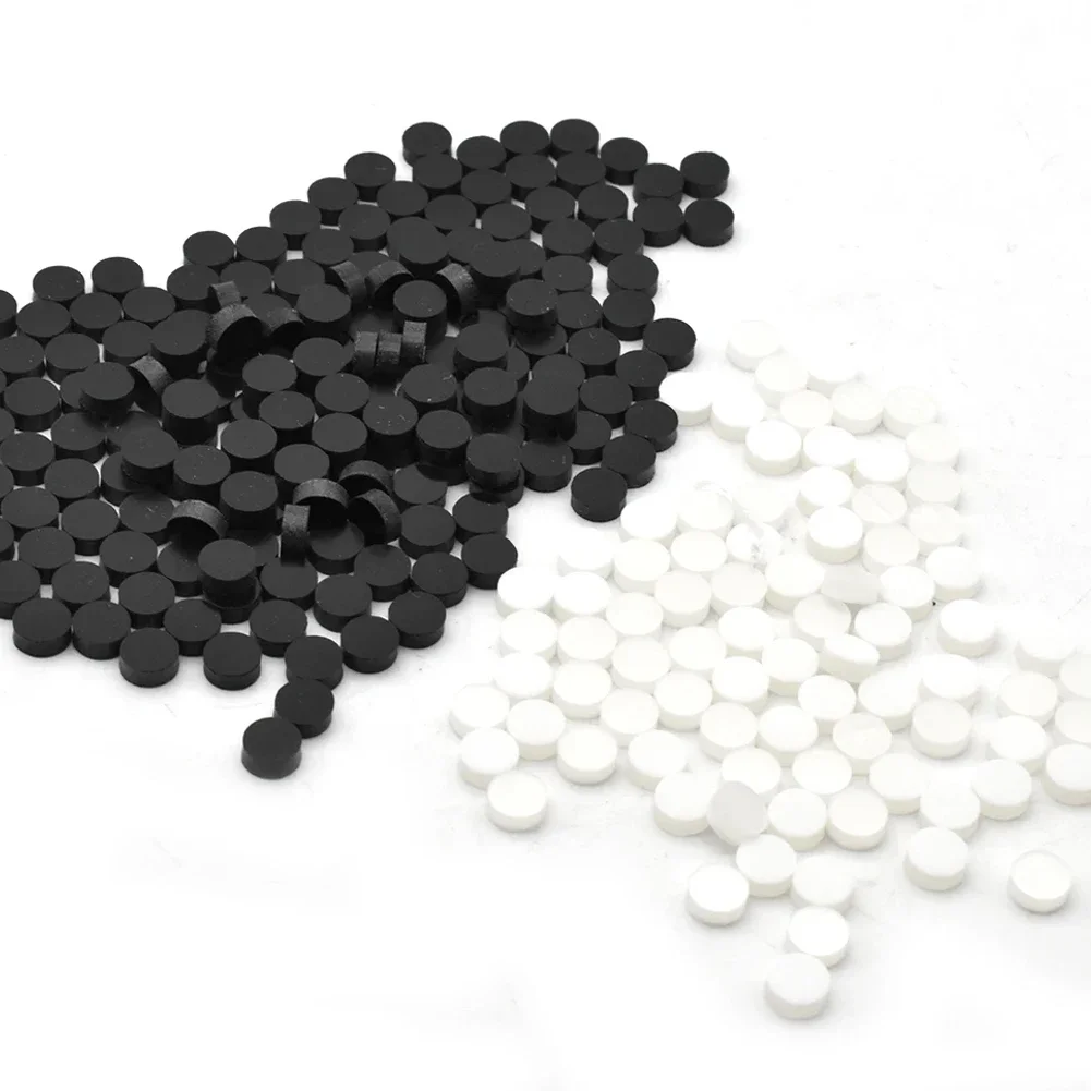 Points d'incrustation de touche en acrylique noir, marqueurs de touche, accessoires de jeu, 6mm, paquet de 100 pièces, haute qualité
