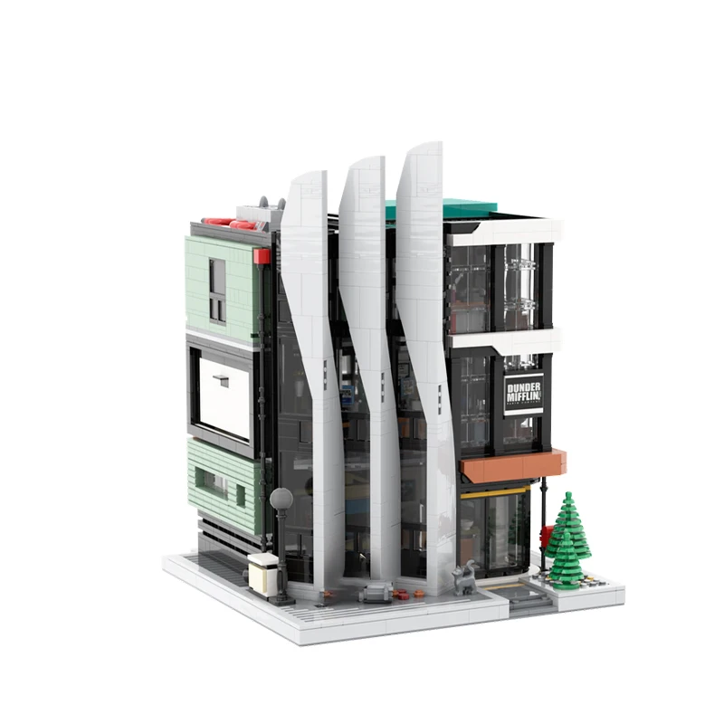 Classic Modern Street View Modular Villa Office Building Blocks Architecture Model Technology Assembly Brick Toy Puzzle Kid Gift