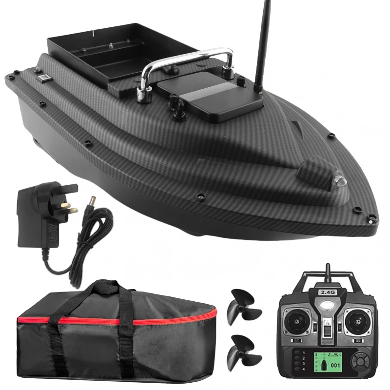 Bateau à appâts de pêche GPS, bateau à appâts avec grand conteneur d'appâts, bateau à appâts automatique avec portée à distance de 400 à 500M