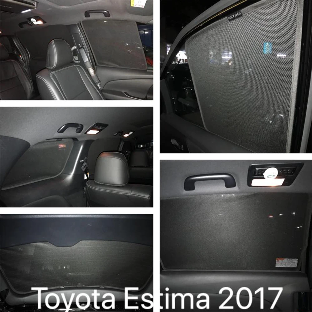 For Toyota ESTIMA PREVIA XR50 2006-2019 Magnetic Car Sunshade Front Windshield Frame Curtain Rear Side Window Sun Shade Visor