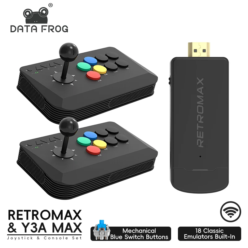 

DATA FROG Arcade Fight Stick Joystick Universal for Windows TV Box Retro Games Street Fighter M8 Multi System Support