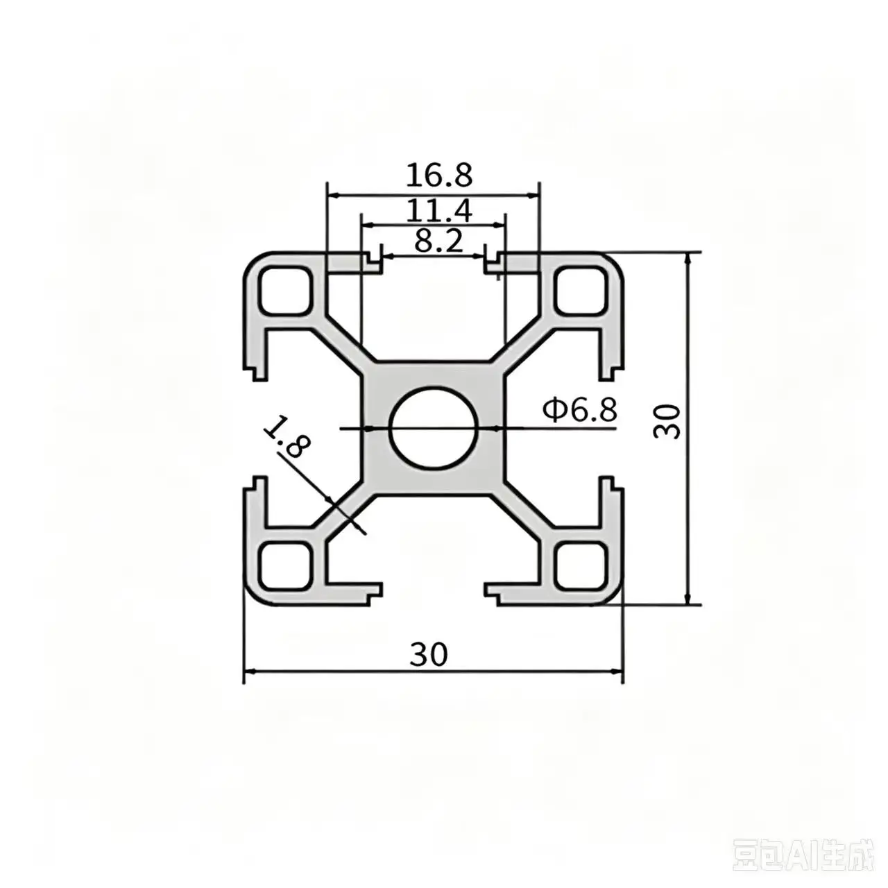 1PCS 2PCS Black Anodic Oxidation 3030 T-Slot Aluminum Profile EU Standard 100-500mm Linear Rail Frame 3D Printer