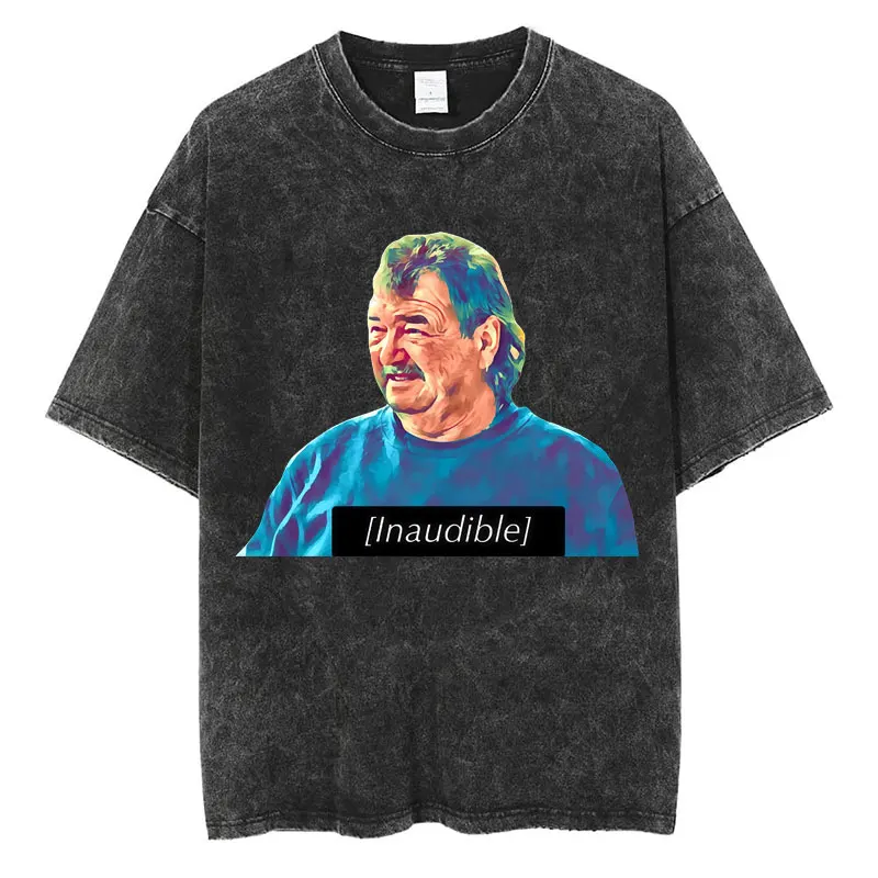 Jeremy Clarkson Funny Inaudible Wasged Vintage T Shirt Men's Humor Fashion T-shirts Casual Cotton Oversized T Shirts Streetwear