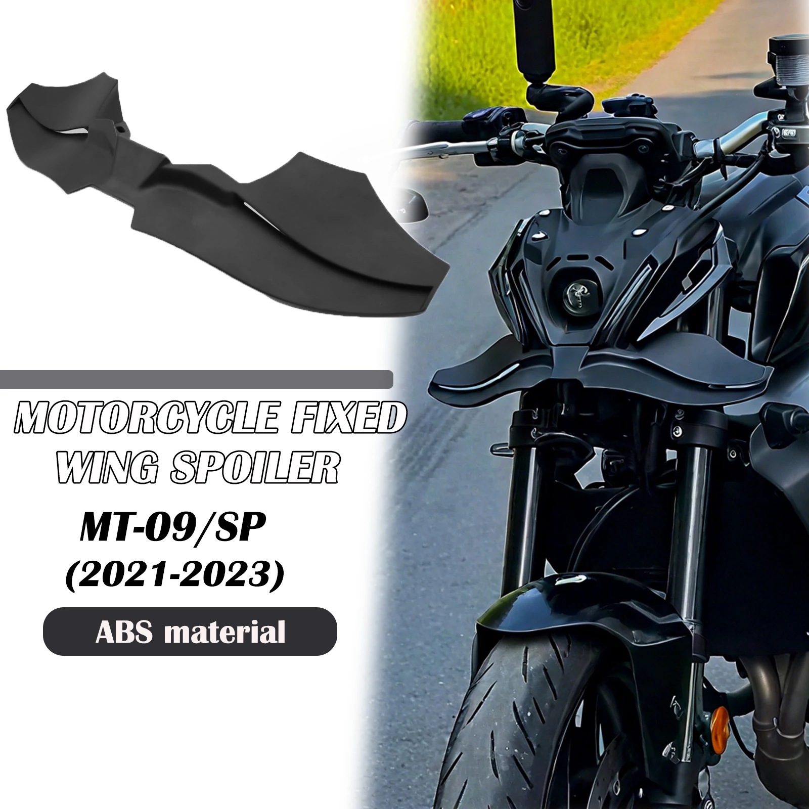 

For YAMAHA MT-09/SP 2021 2022 2023 Front spoiler Lower spoiler lower lip GP WING DOWNFORCE NAKED FRONTAL SPOILERS MT09 SP